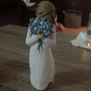 Willow Tree Figurine with Blue and White Accents